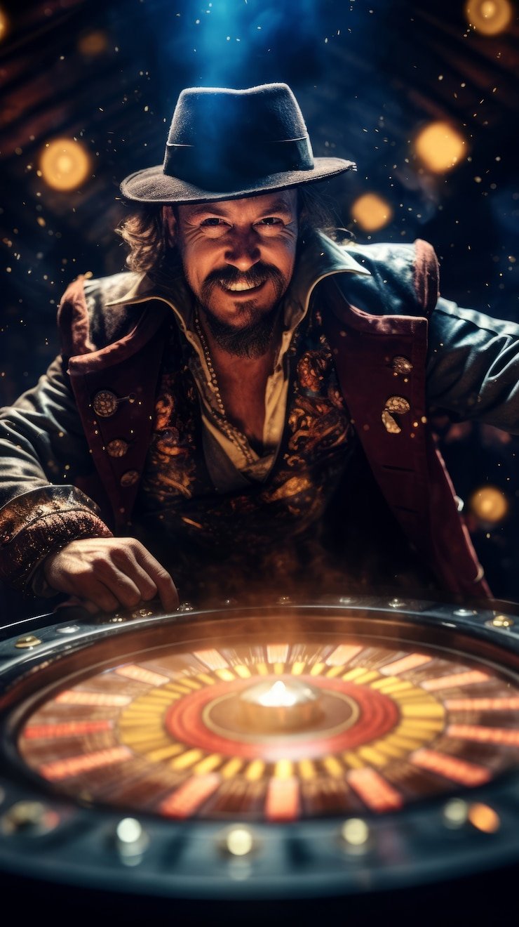 Berbagai permainan meja populer termasuk poker dan blackjack dalam lingkungan hiburan digital